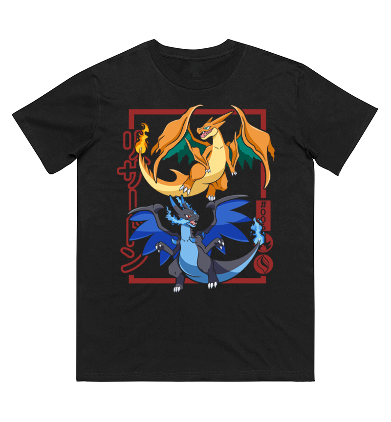 Summer Edit Clothing - Pokémon Charizard Evolution Printed T-shirt Men
