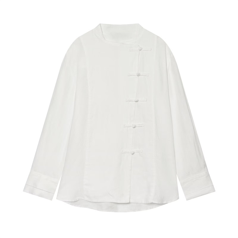 Tie Front Shirt - Women's Shirt 2026 Summer New White