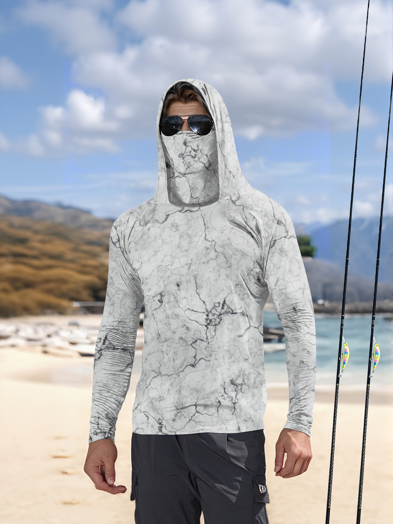 Summer Clothing Long Sleeve - Men Hood Fishing Shirt long sleeve