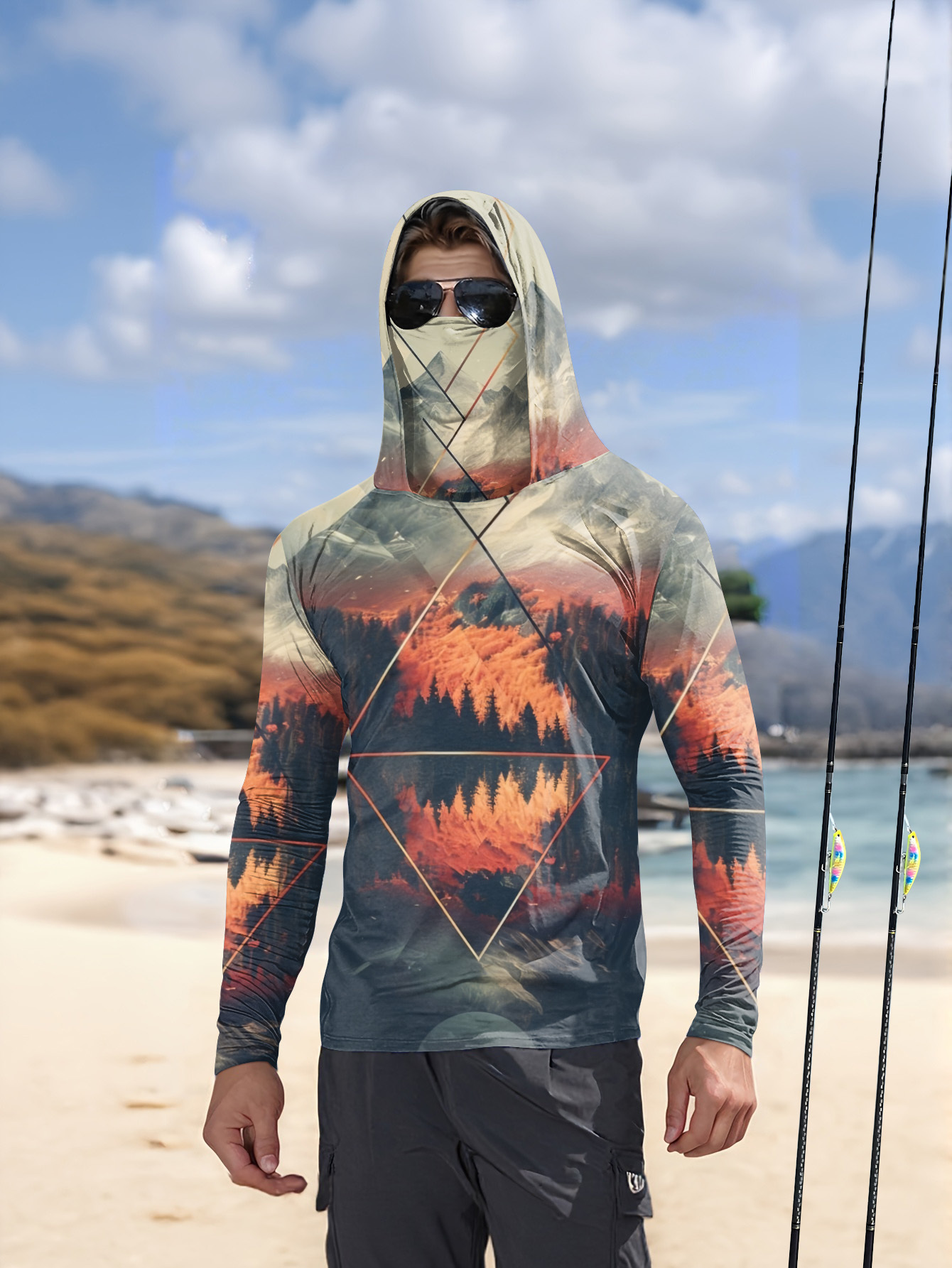 Outdoor Men's Fishing Hoodie B - Summer Clothing Long Sleeve review and price