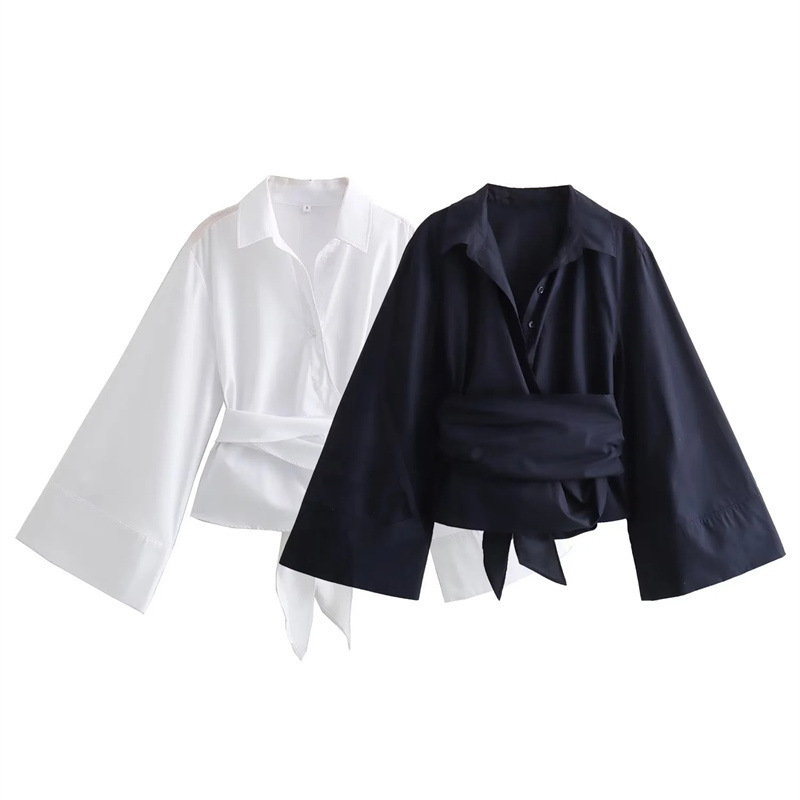 Women's Long Sleeve Kimono Blo - Tie Front Shirt review and price