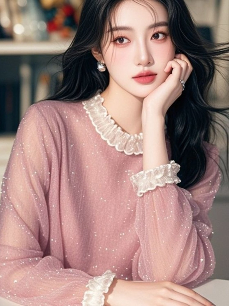 French Sweet Blouses Ruffles P - Summer Clothing In French review and price