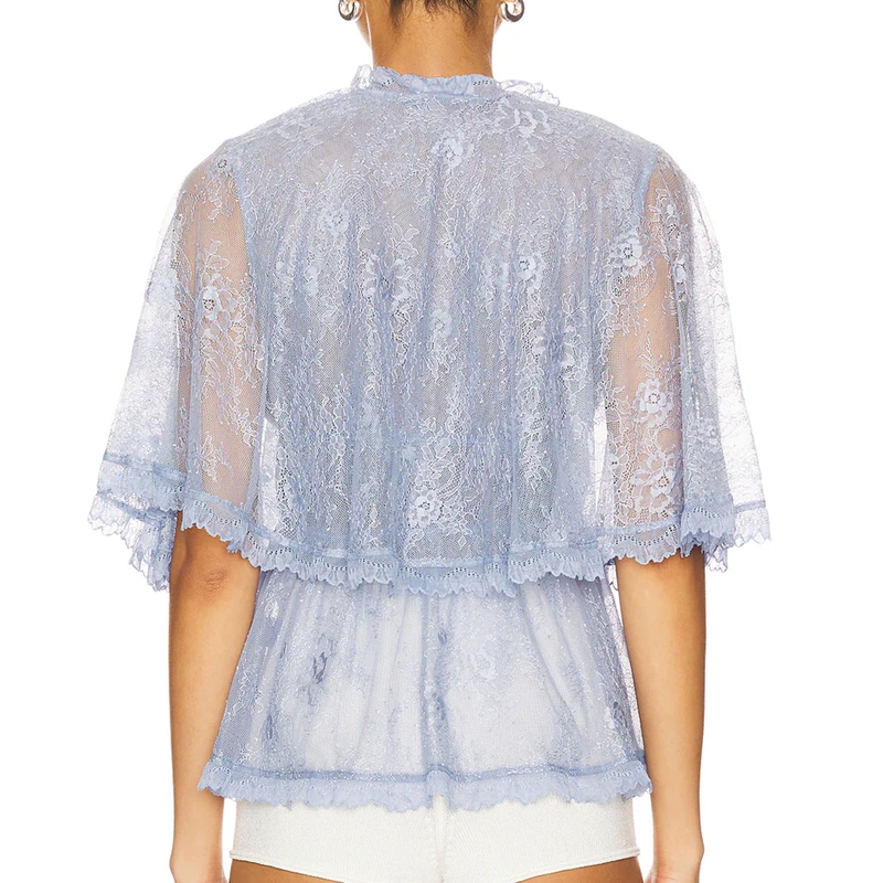 Women's Elegant Sheer Floral L - Tie Front Shirt review and price