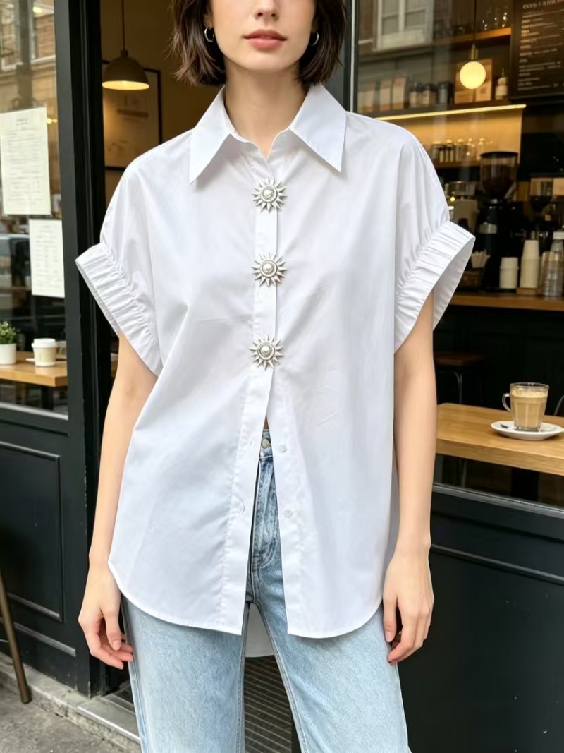 Women Cotton Casual Loose Shor - Summer Clothing In French review and price