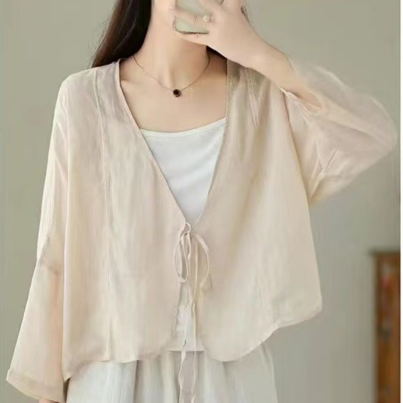 Womens Vintage Thin Sun Protec - Tie Front Shirt review and price