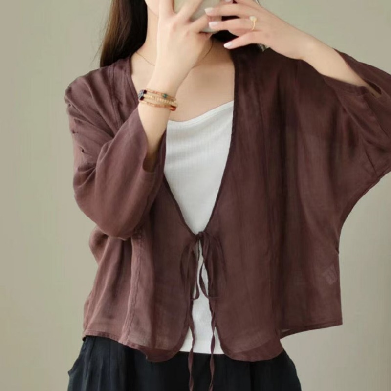 Womens Vintage Thin Sun Protec - Tie Front Shirt review and price