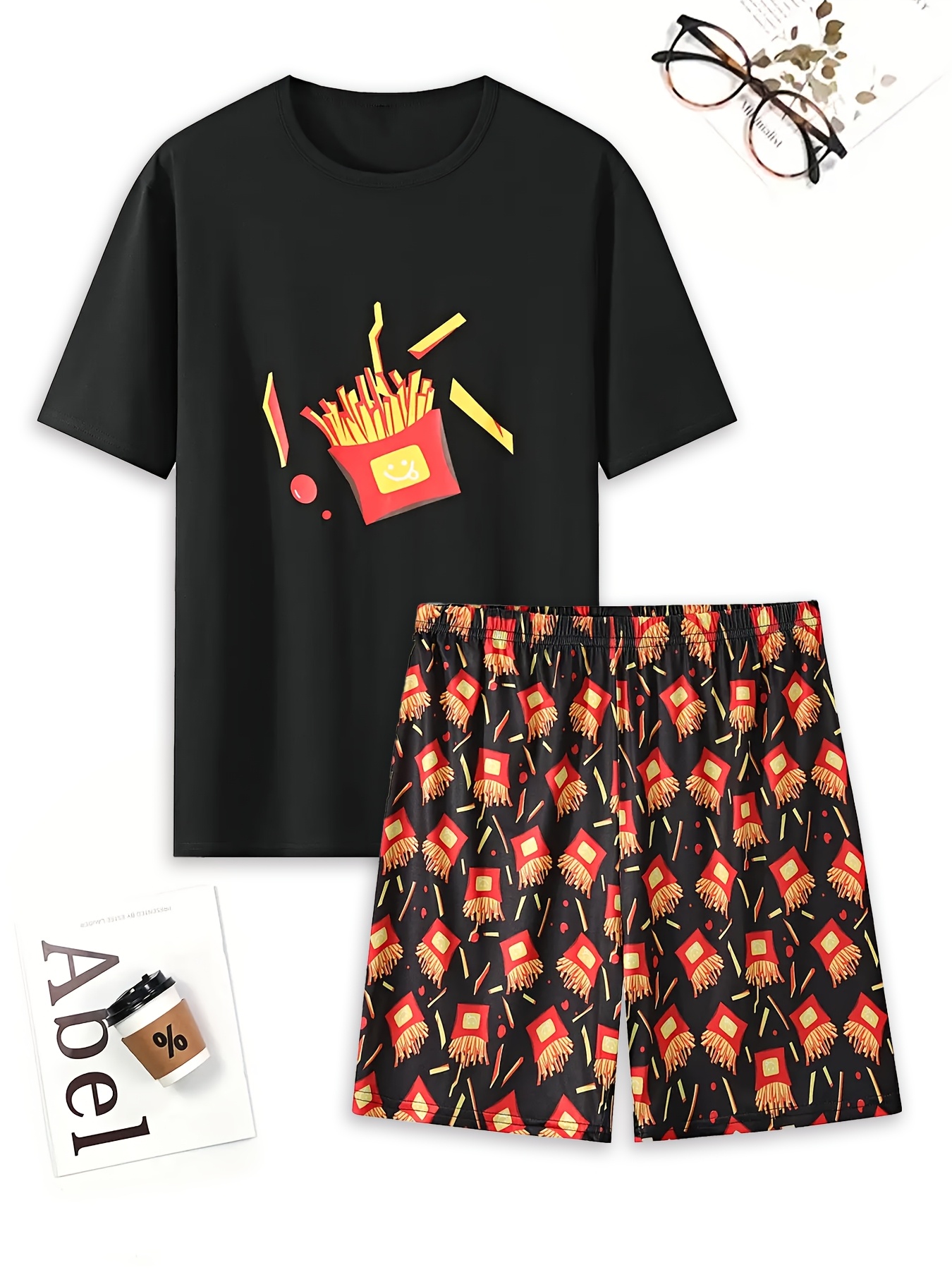 A set of french fries printed  - Summer Clothing In French review and price