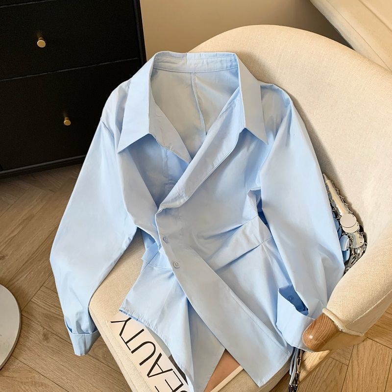 Designer Irregular Long sleeve - Tie Front Shirt review and price