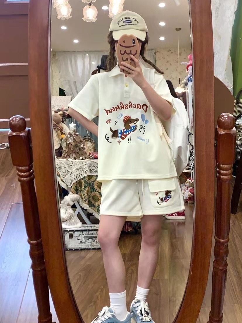 Kawaii Embroidery Dog Japan St - Summer Clothing For Japan review and price