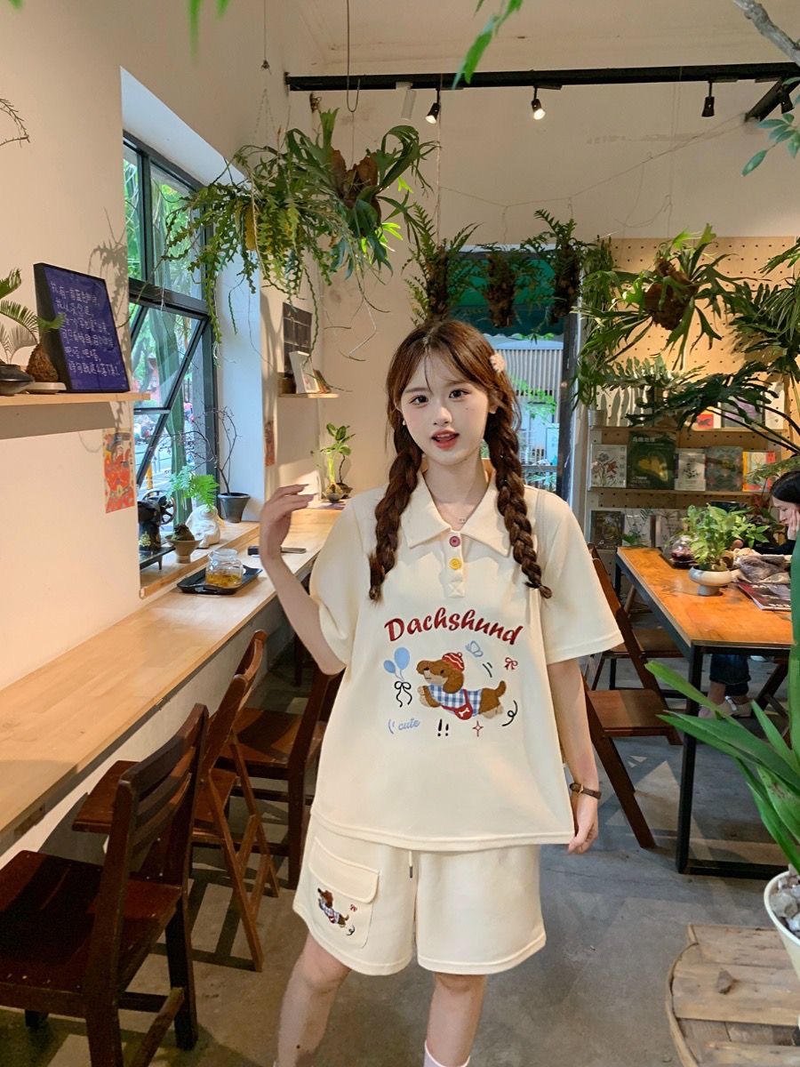 Kawaii Embroidery Dog Japan St - Summer Clothing For Japan review and price